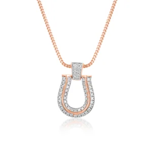Women Gold & Diamond 0.68 CT – 12.15 GM Chain Pendant
