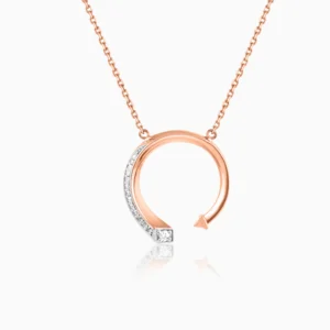 Women Gold & Diamond 0.17 CT – 7.2 GM Chain Pendant